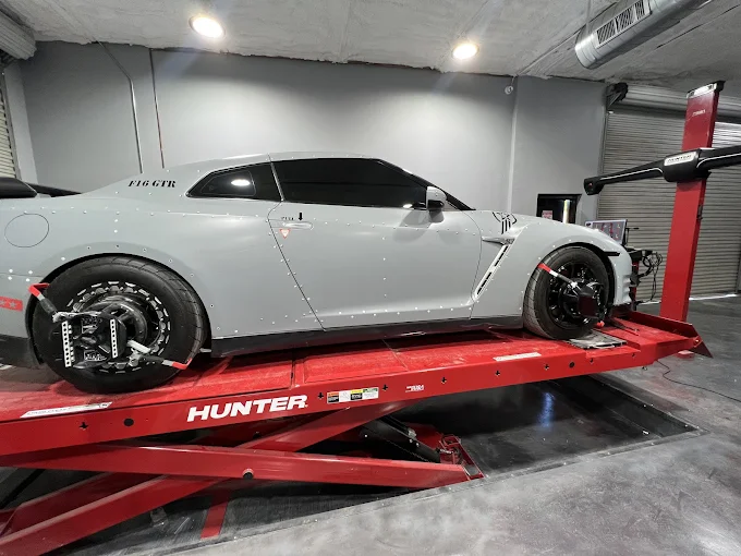 Camaro on hydraulic lift