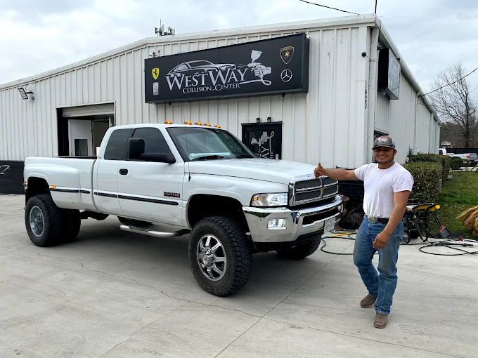 Dodge Ram with satisfied customer